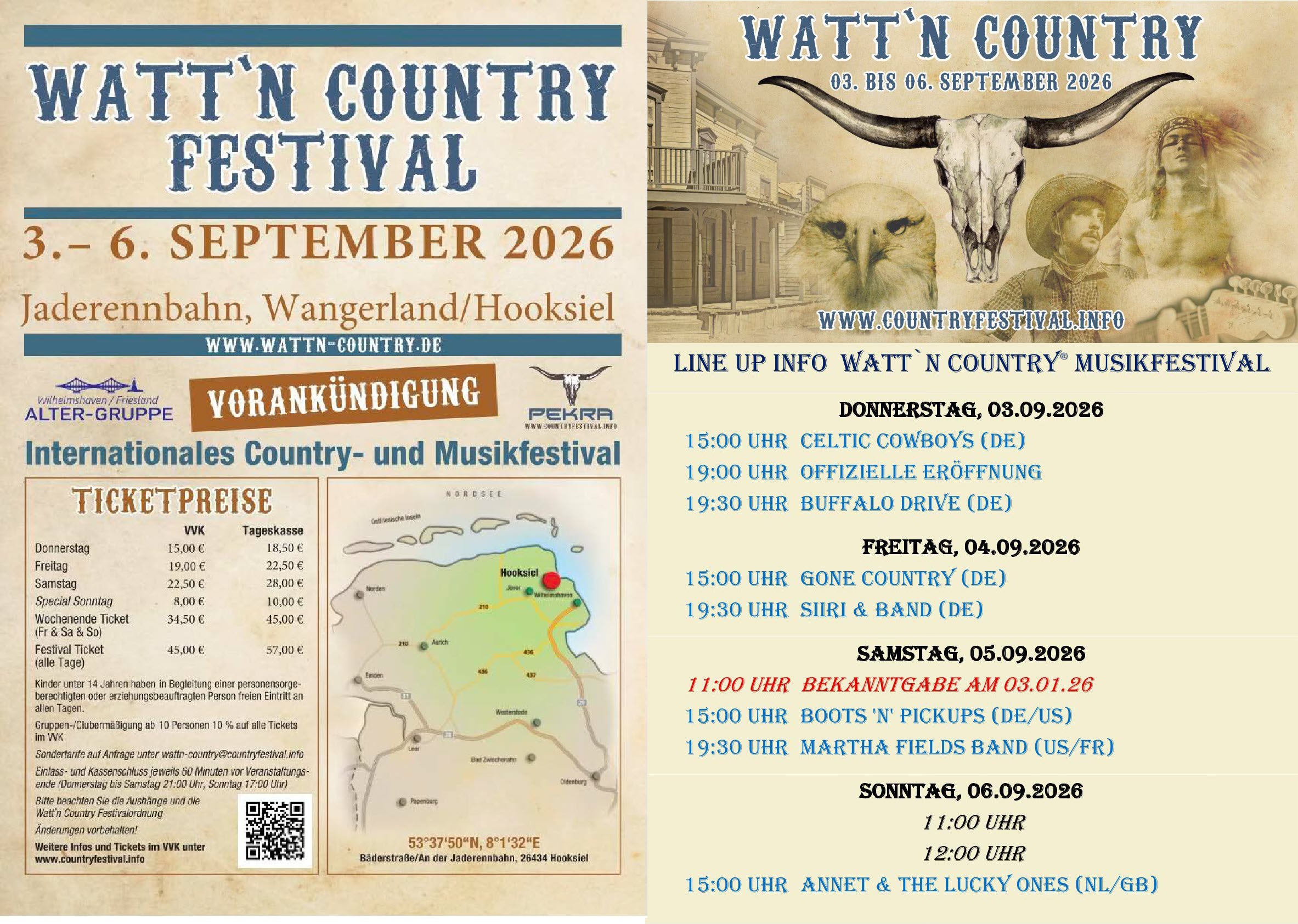 WATT`N COUNTRY® Musikfestival | Wangerland DE